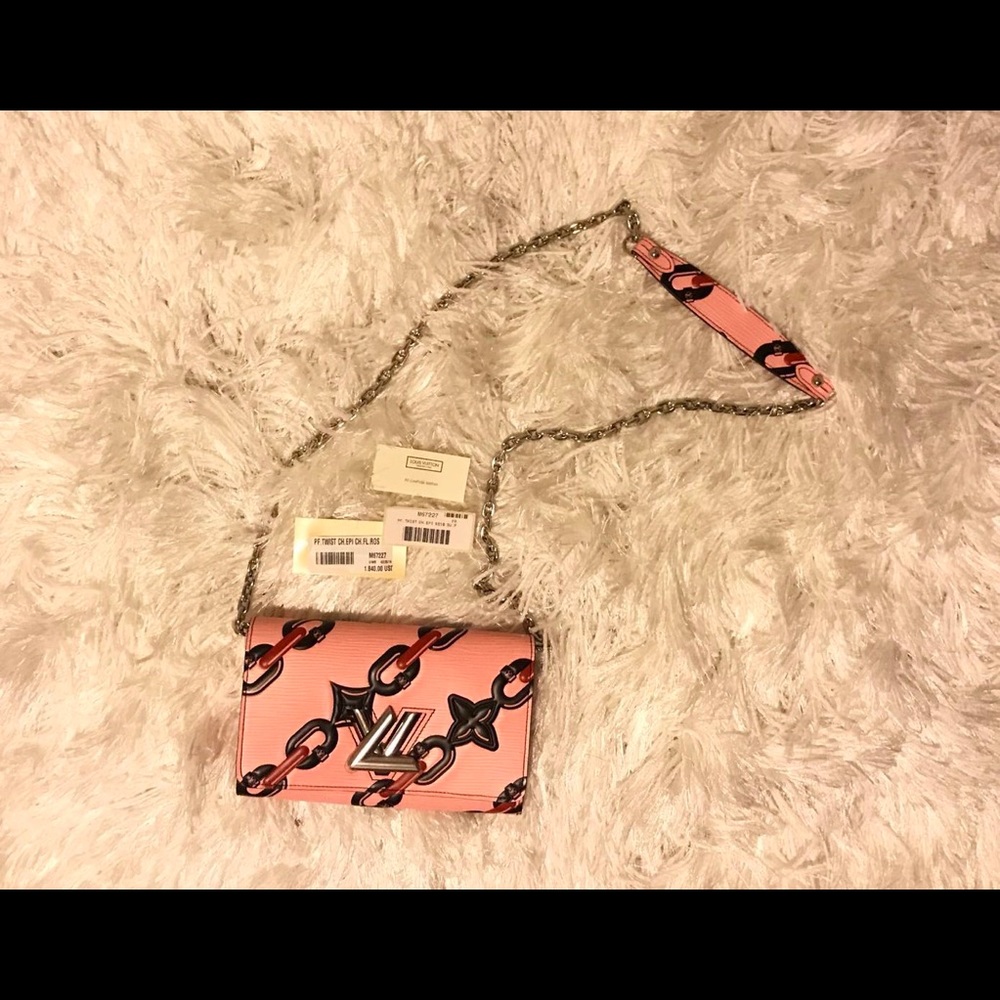 Louis Vuitton Pink wallet on chain